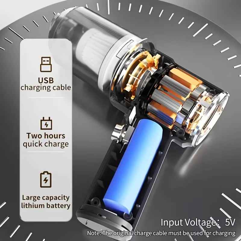 690000Pa Wireless Car Vacuum Cleaner – Wet & Dry Cordless