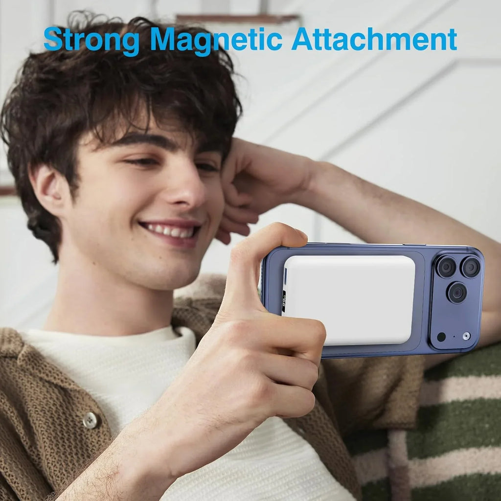 For Magsafe Power Bank Bateria Externa, AOGUERBE Magnético Powerbank 10000Mah, 22.5W PD USB-C Carga Rápida Inalámbrico Batería Portátil Cargador Con Pantalla LED Para Iphone 17/16/15/14/13/12 Series