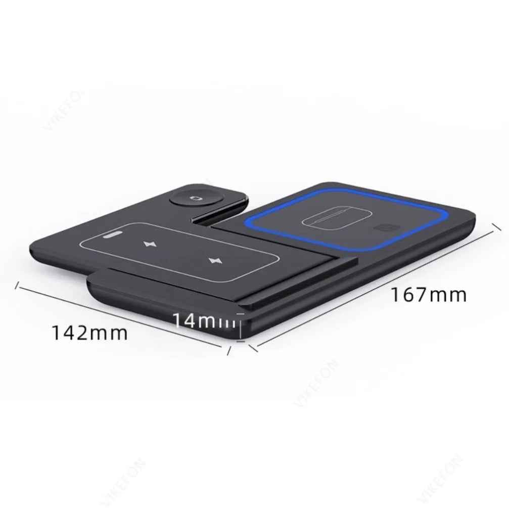 3 in 1 Foldable Wireless Charging Station – iPhone 12-17 Apple Watch AirPods