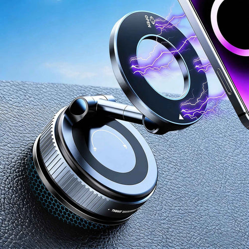 Folding Strong Magnet Magnetic Phone Holder 360° Rotation Desk Car Vacuum Suction Windshield Dashboard Mobile Holder